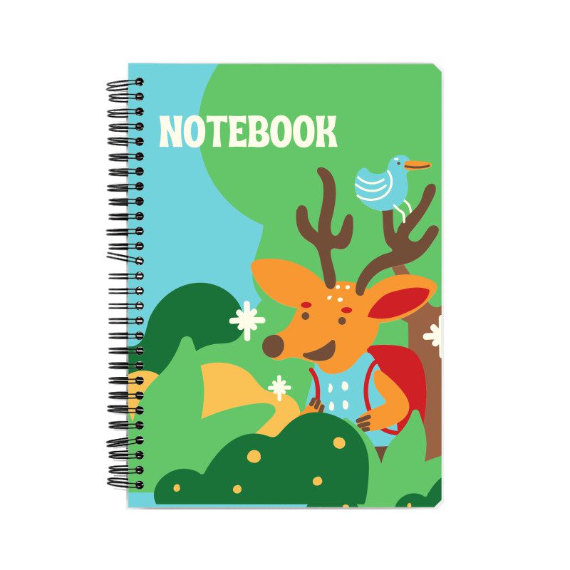 Notebook with cute jungle theme cover - Fashion Greet