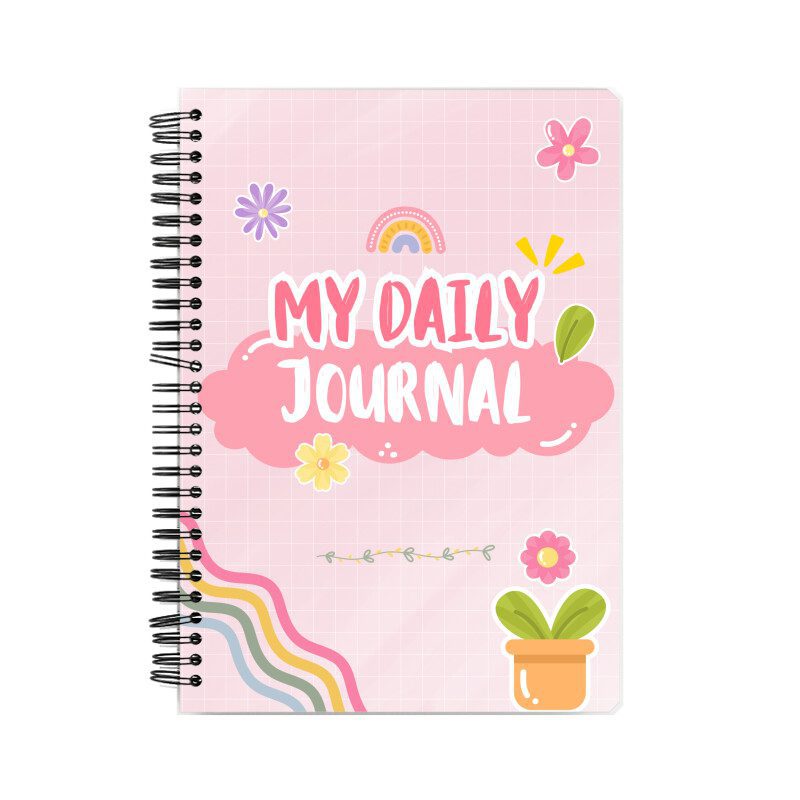 Notebook with My Daily Journal theme cover - Fashion Greet
