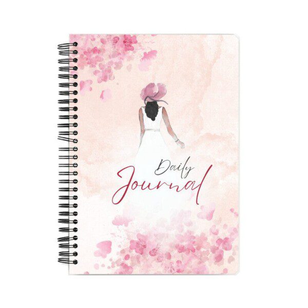 Notebook with women printed using watercolor theme cover - Daily Journal