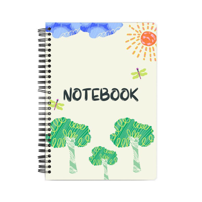 Notebook with Colorful Cheerful Childish Illustration Cover - Fashion Greet