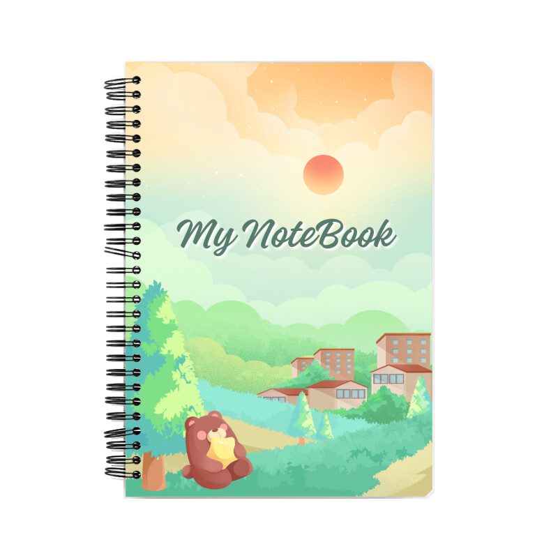 Notebook with Colorful Cute Illustration Cover - Fashion Greet