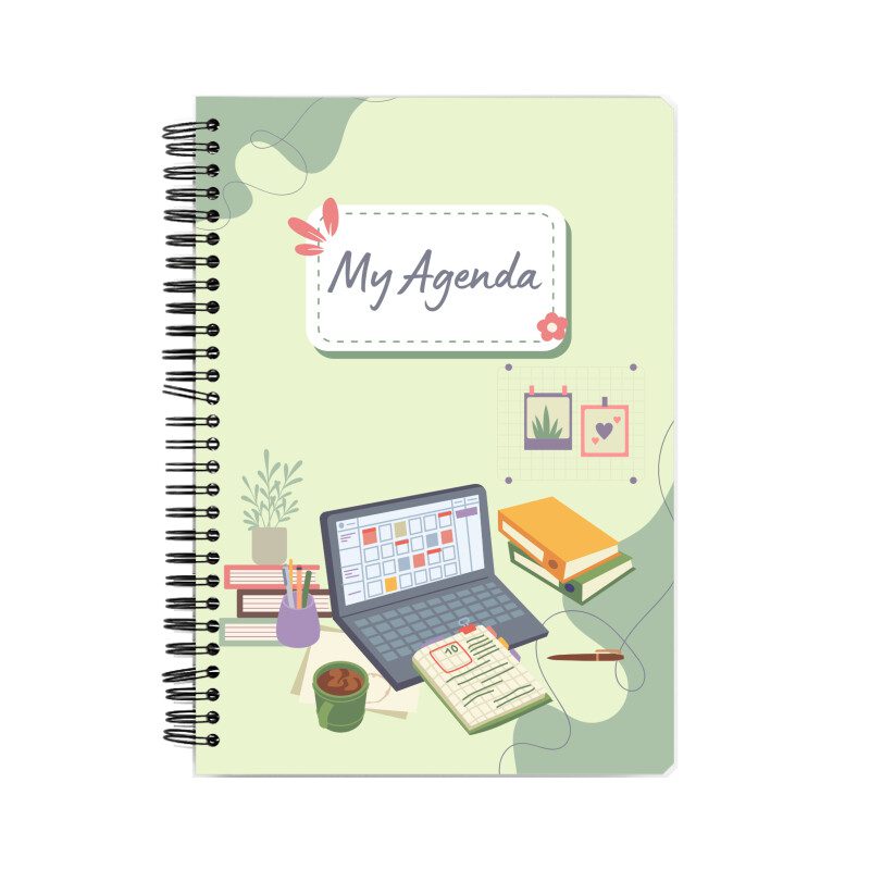 Notebook with Aesthetic Agenda Cover - Fashion Greet