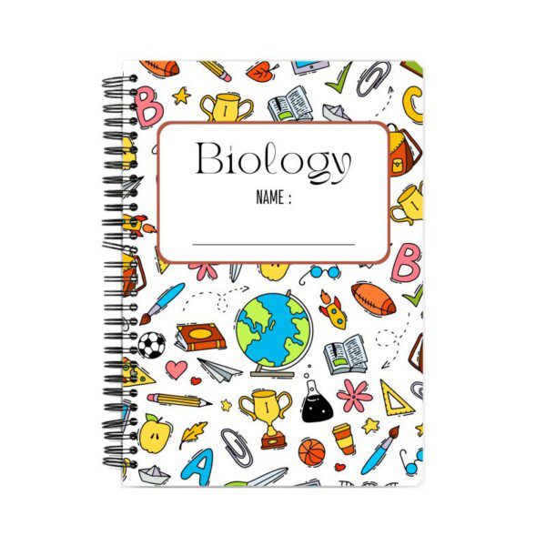 Notebook with Biology theme cover