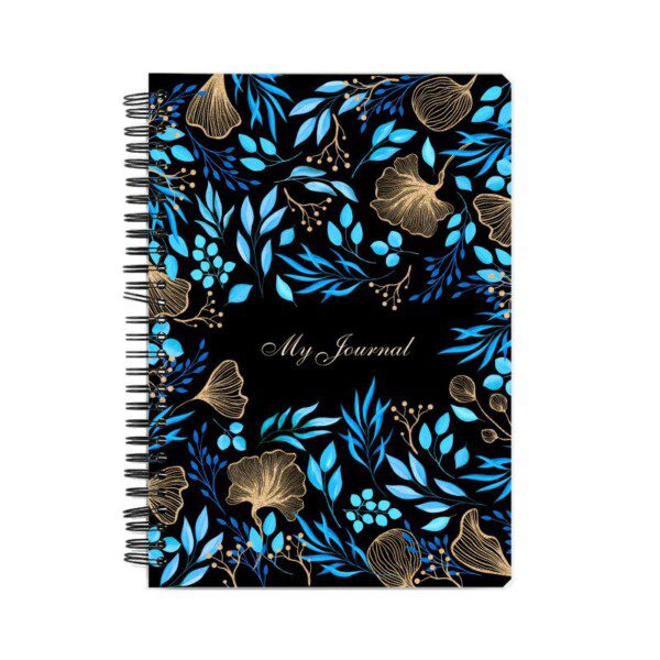 Notebook with Luxury Floral Watercolor Cover