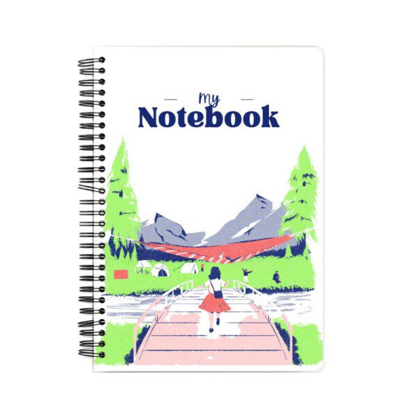 Notebook with Pastel Aesthetic Illustration Painting Cover