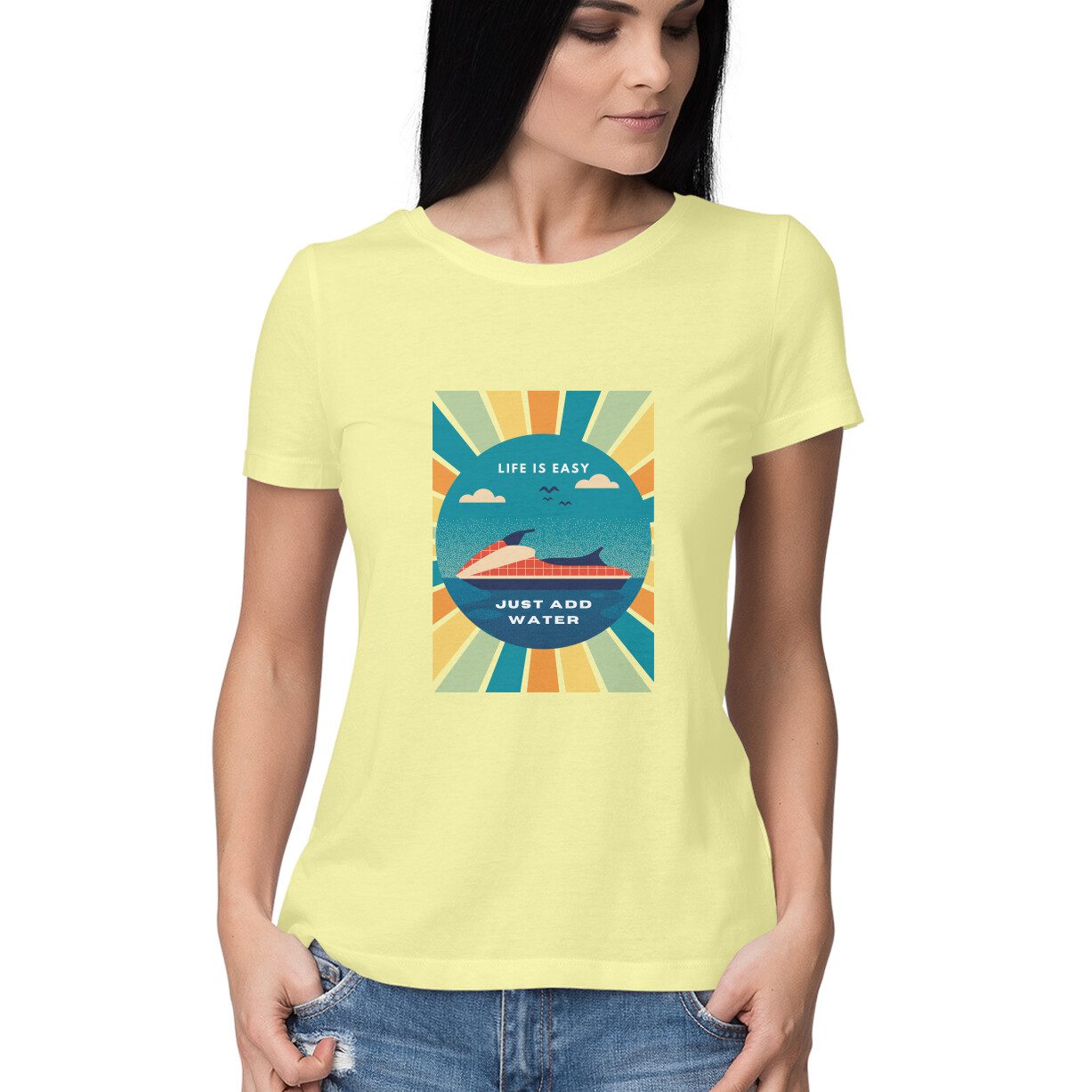 Women’s T-Shirt Life is Easy Quote - Fashion Greet