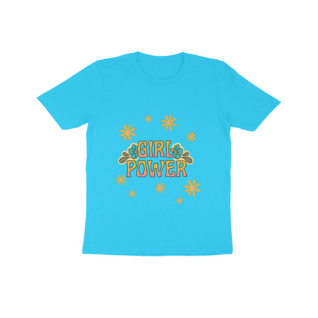 Girl’s T-Shirt with Girl Power design printed - Fashion Greet