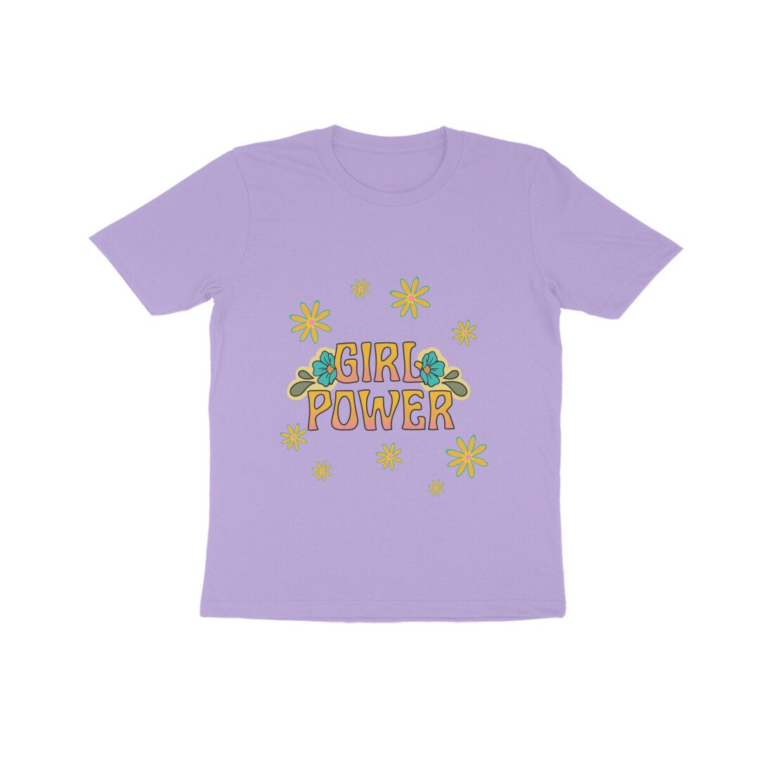 Girl’s T-Shirt with Girl Power design printed - Fashion Greet