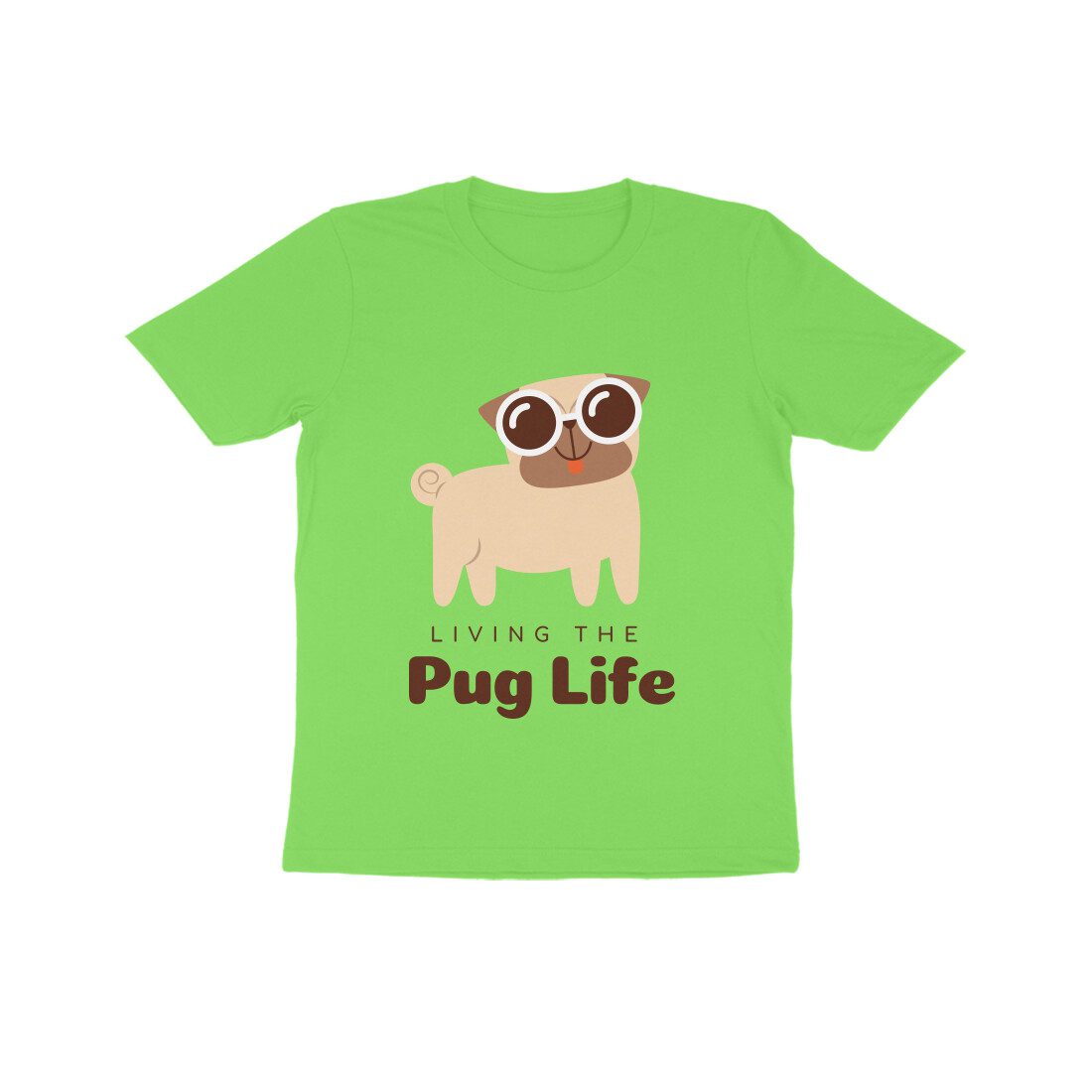 Kids T-Shirt Living the Pug Life - Fashion Greet