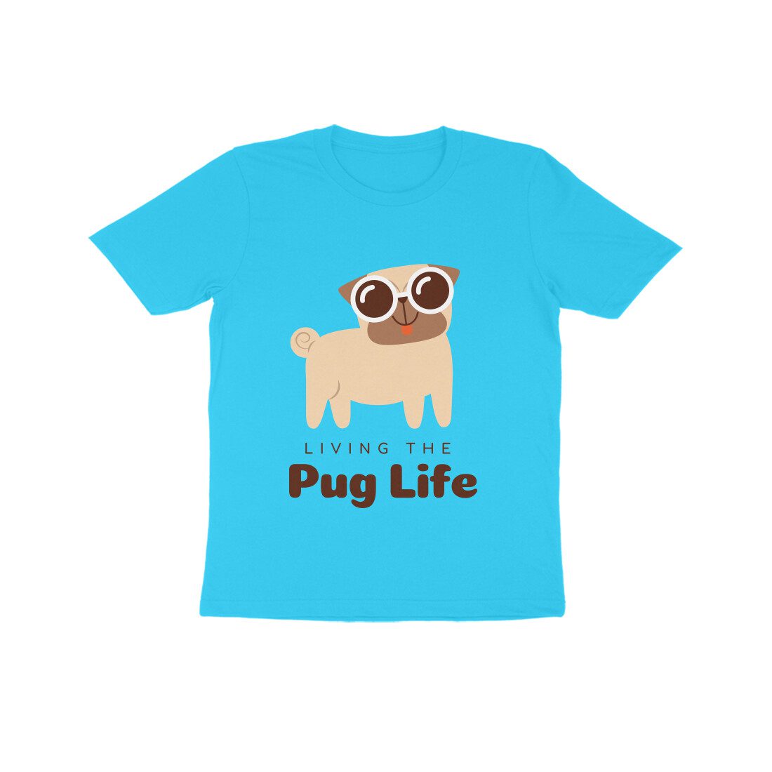 Kids T-Shirt Living the Pug Life - Fashion Greet