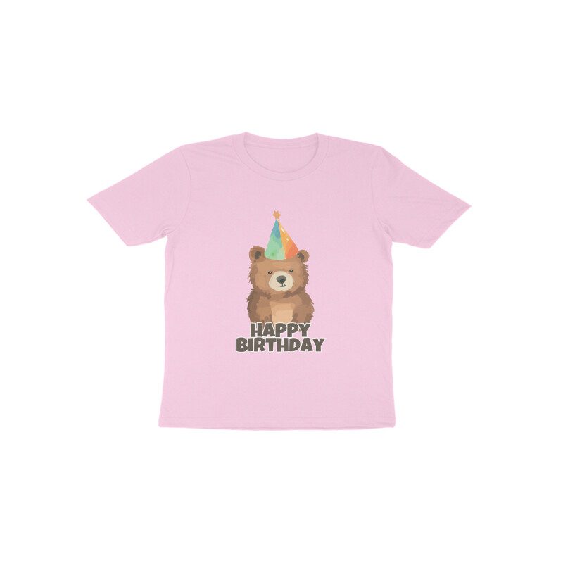 Toddler’s Teddy Bear wishing Happy Birthday T-Shirt - Fashion Greet