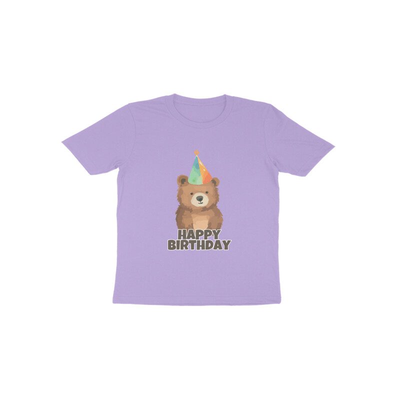 Toddler’s Teddy Bear wishing Happy Birthday T-Shirt - Fashion Greet