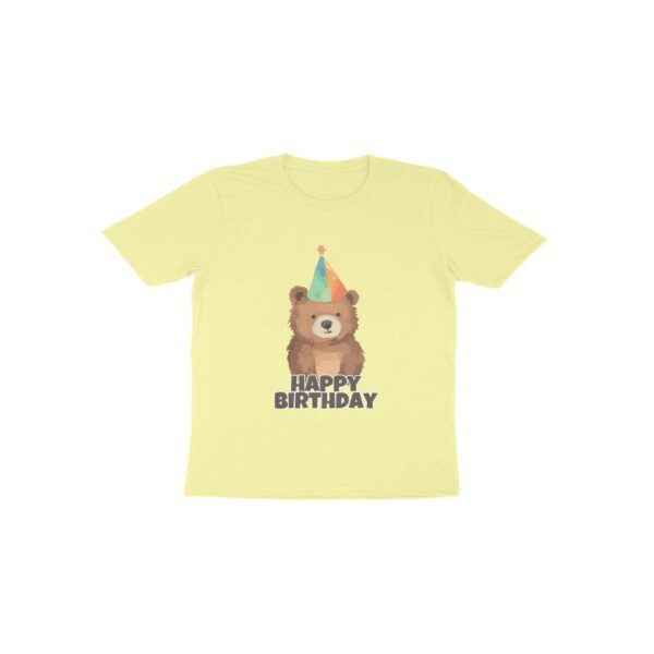 Toddler's Teddy Bear wishing Happy Birthday T-Shirt