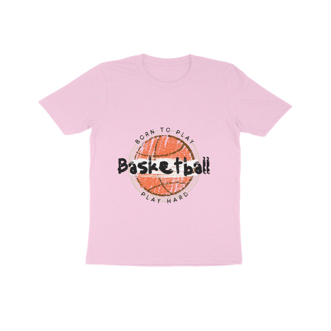 Kids Basket Ball T-Shirt with Born to Play Quote - Fashion Greet