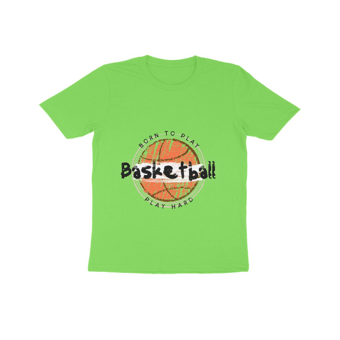 Kids Basket Ball T-Shirt with Born to Play Quote - Fashion Greet