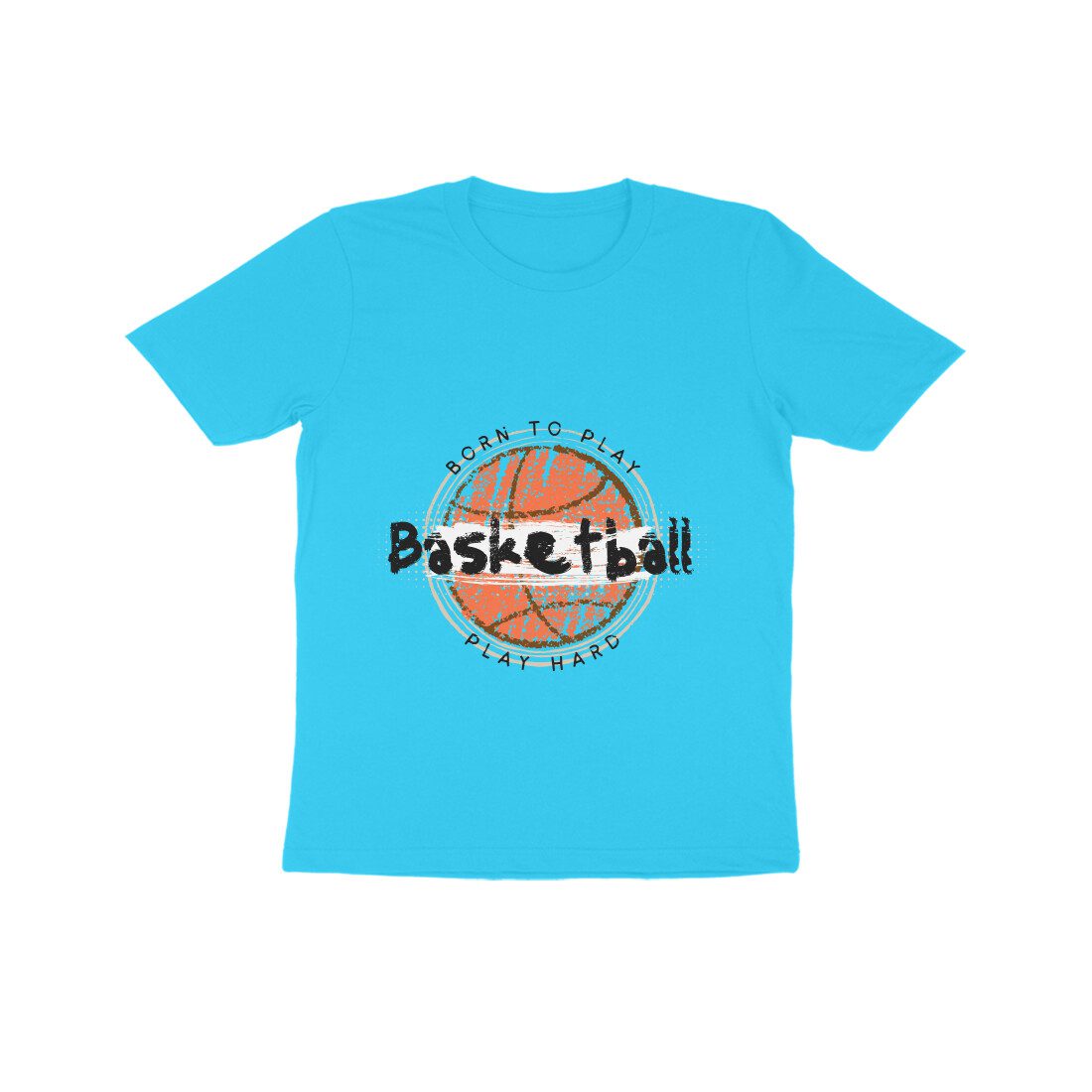 Kids Basket Ball T-Shirt with Born to Play Quote - Fashion Greet