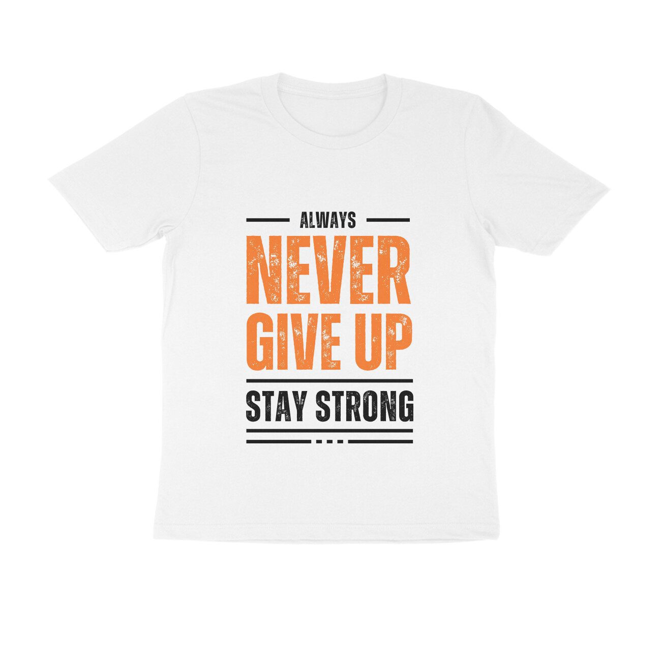 Men’s Never Give Up T-Shirt - Fashion Greet