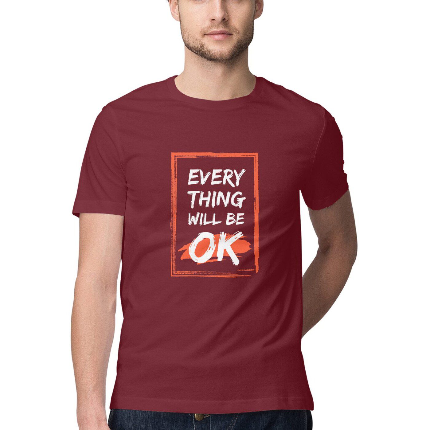 Men’s Every Thing Will Be OK Quoted T-Shirt - Fashion Greet