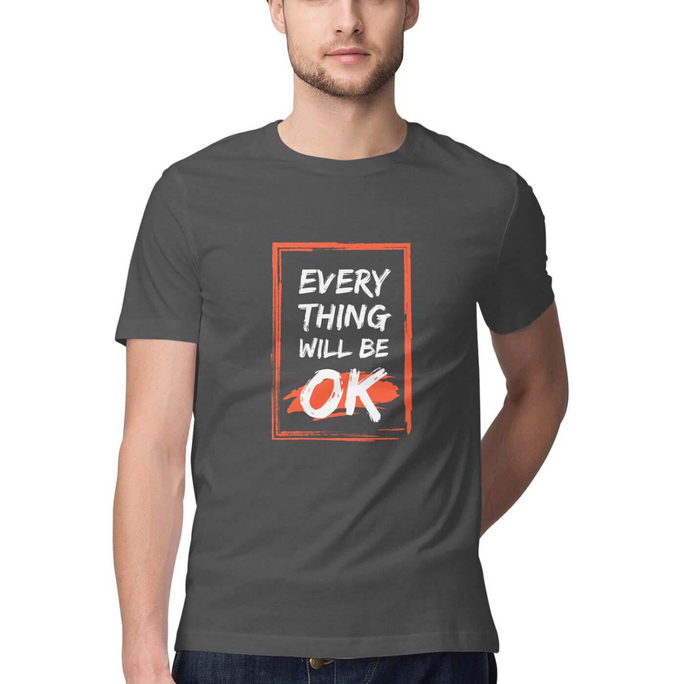 Men’s Every Thing Will Be OK Quoted T-Shirt - Fashion Greet