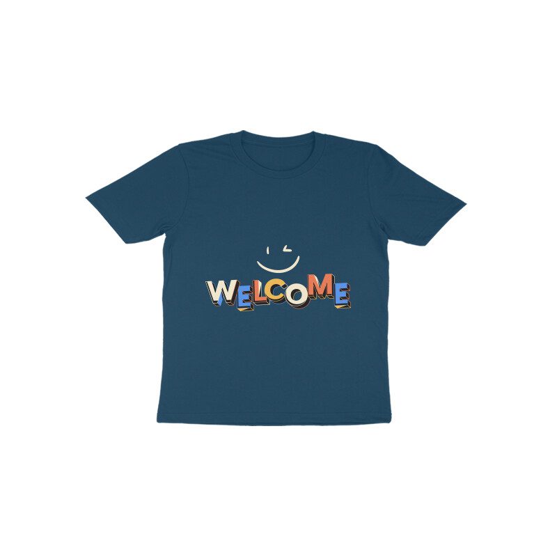 Toddler’s Smiley Welcome T-Shirt - Fashion Greet