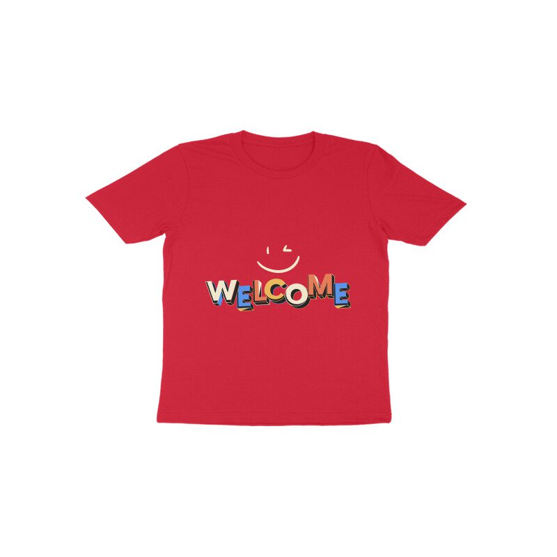 Toddler’s Smiley Welcome T-Shirt - Fashion Greet