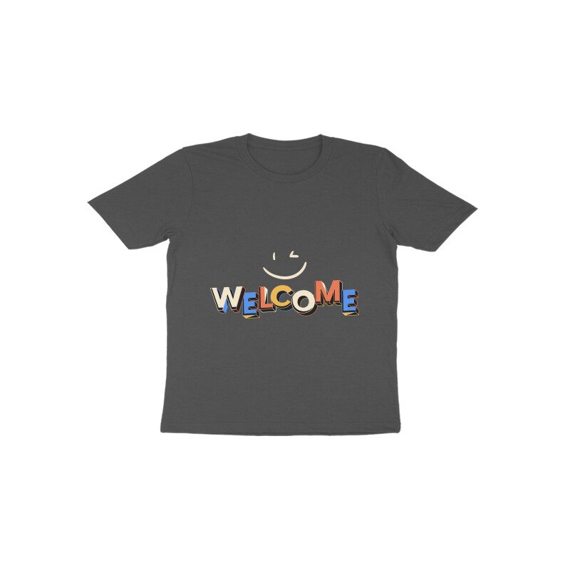 Toddler’s Smiley Welcome T-Shirt - Fashion Greet