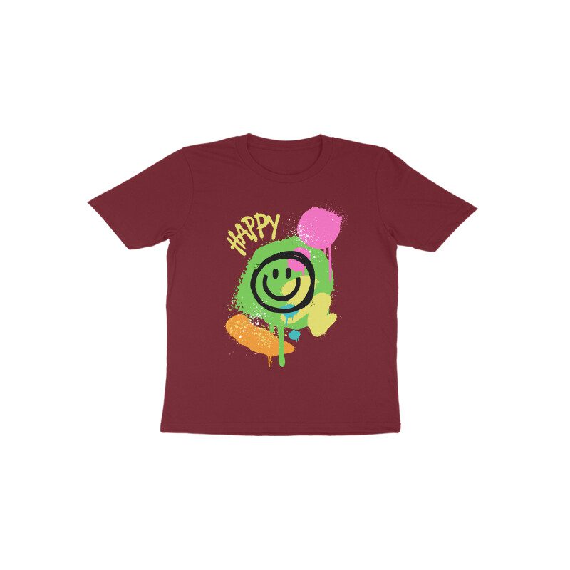 Toddlers Colorful Happy Smiley T-Shirt - Fashion Greet