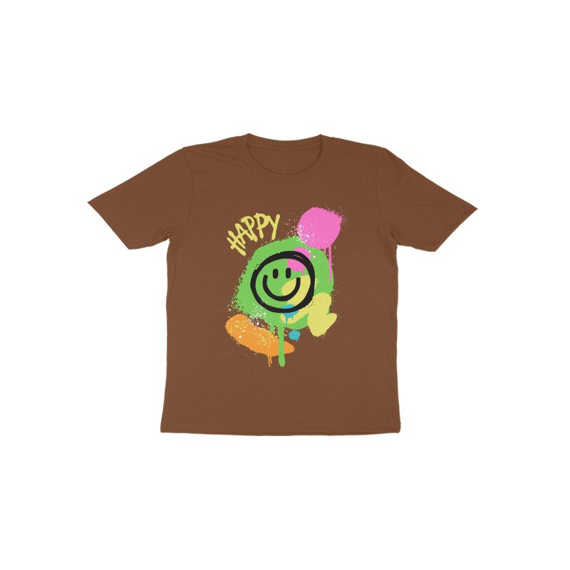 Toddlers Colorful Happy Smiley T-Shirt - Fashion Greet