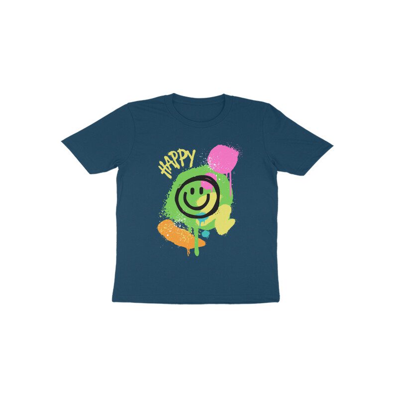 Toddlers Colorful Happy Smiley T-Shirt - Fashion Greet