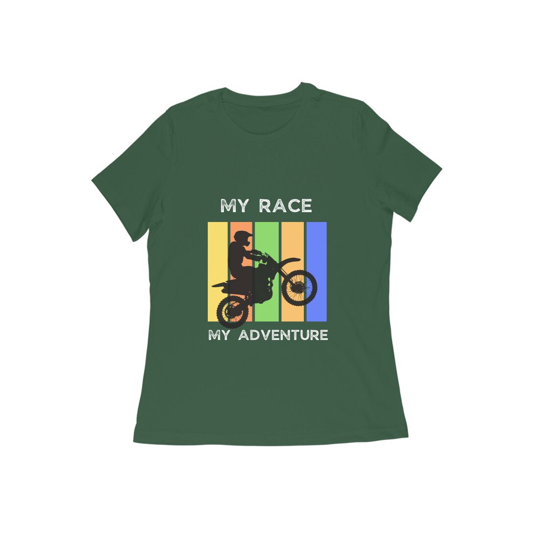Women’s My Adventure Bike Race T-Shirt - Fashion Greet
