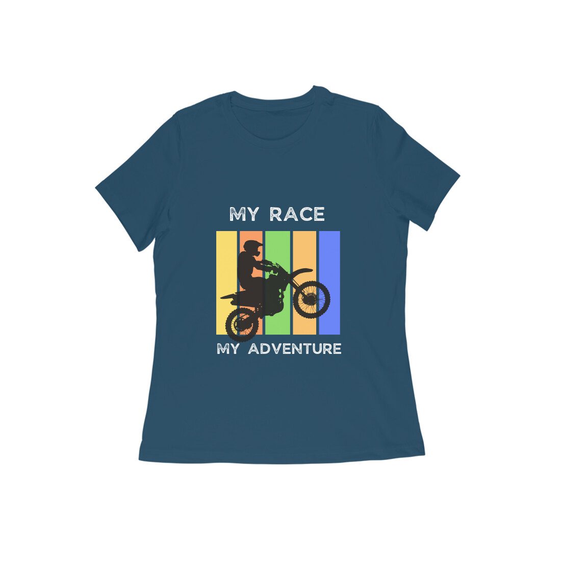 Women’s My Adventure Bike Race T-Shirt - Fashion Greet
