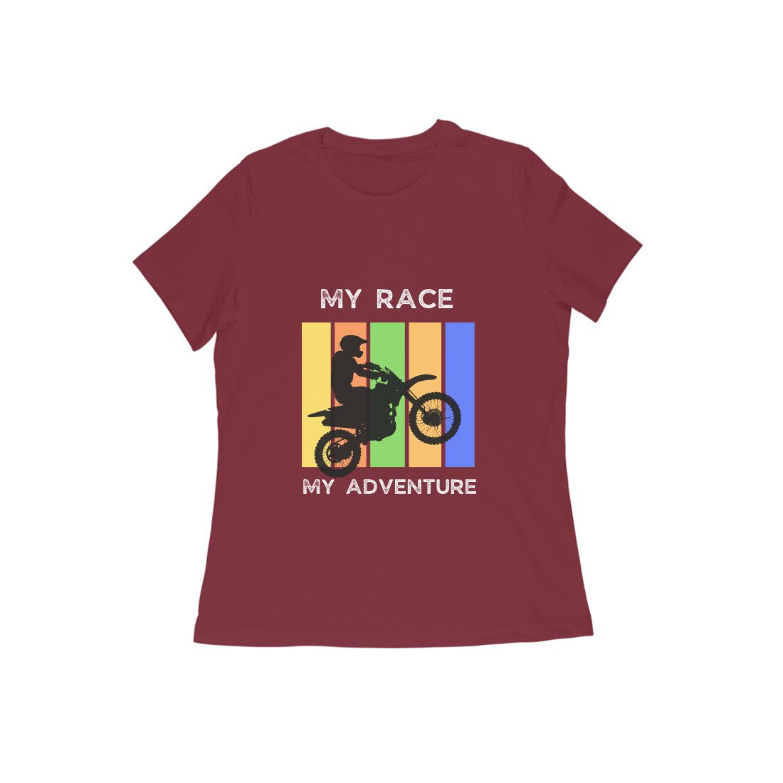 Women’s My Adventure Bike Race T-Shirt - Fashion Greet