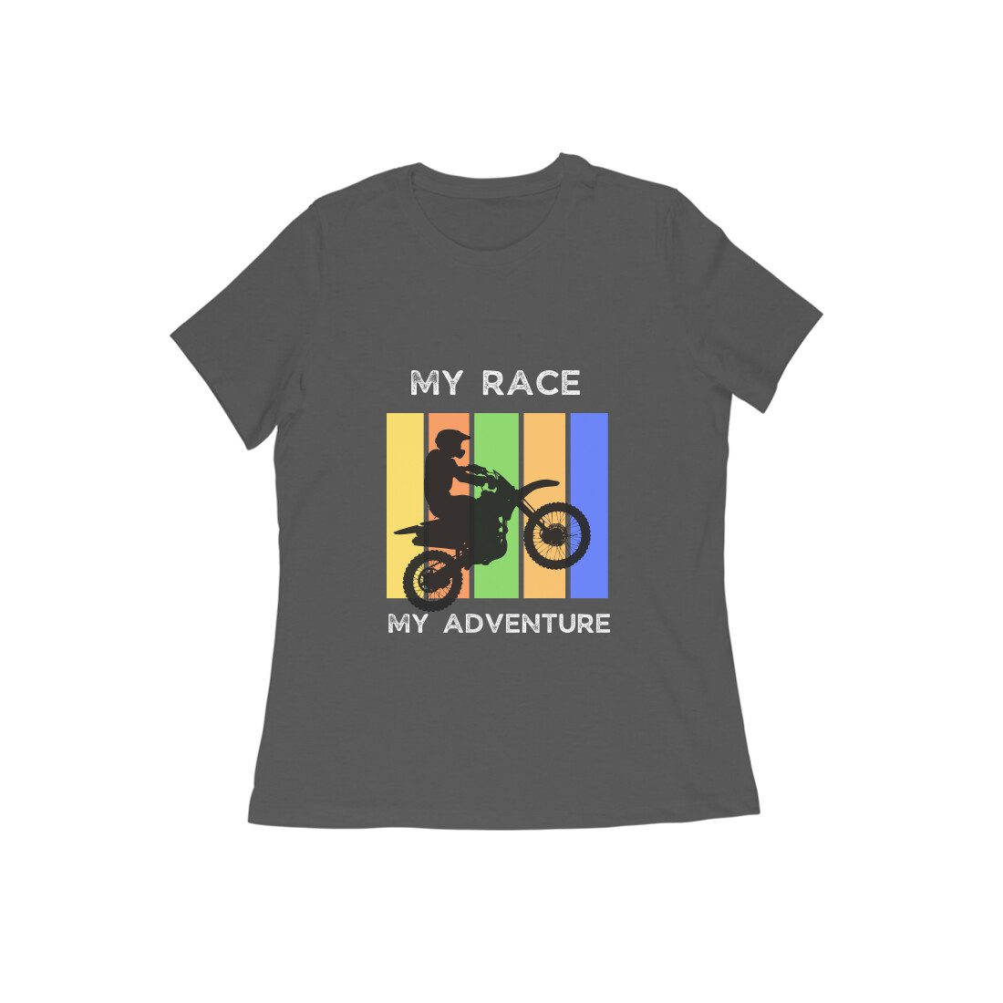 Women’s My Adventure Bike Race T-Shirt - Fashion Greet