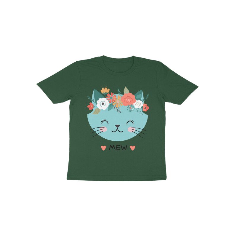 Toddlers Cute Mew Cat Colorful T-Shirt - Fashion Greet