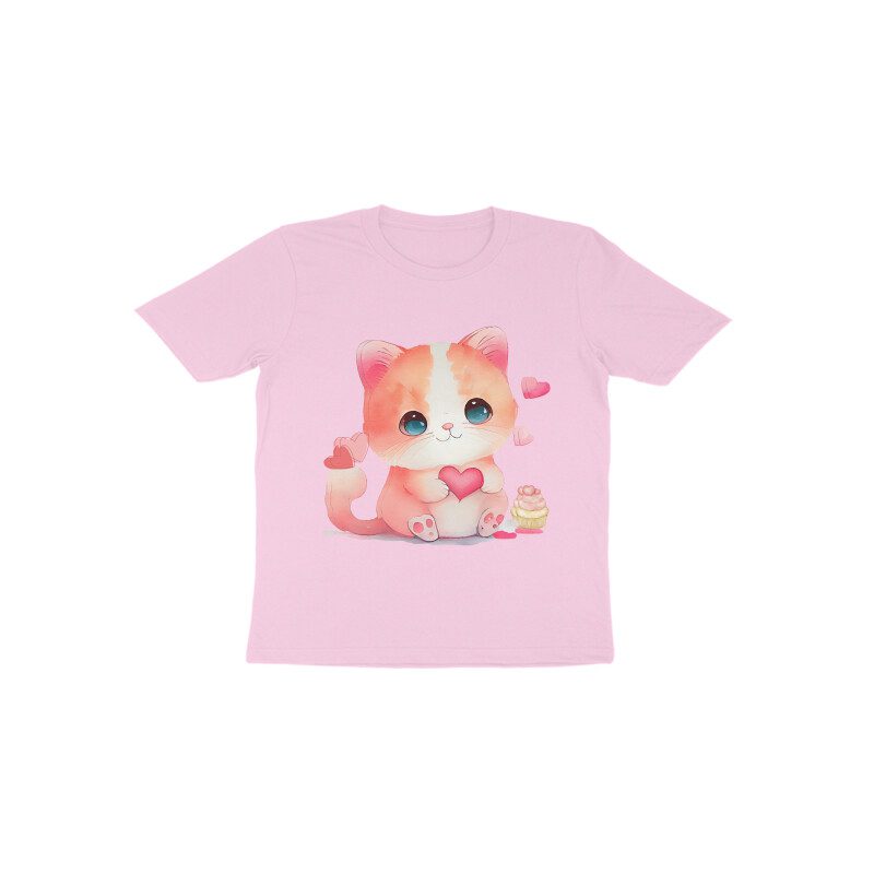 Toddlers Cute Pink Kitten T-Shirt - Fashion Greet Toddlers Cute Pink Kitten T-Shirt - Fashion Greet