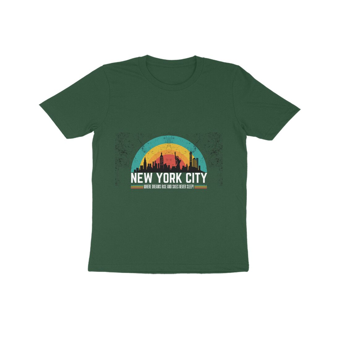 Kids New York City Special T-Shirt quoted Where Dreams Rise and Skies Never Sleep - Fashion Greet