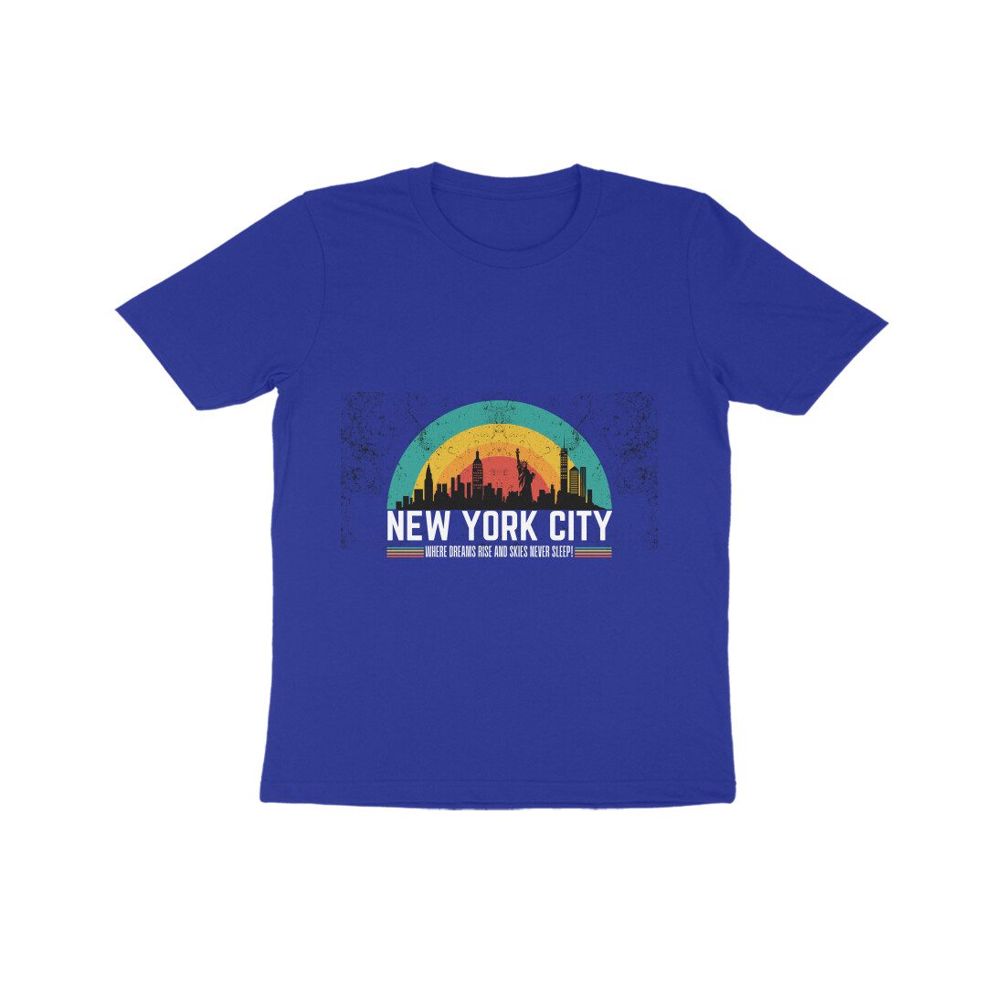 Kids New York City Special T-Shirt quoted Where Dreams Rise and Skies Never Sleep - Fashion Greet