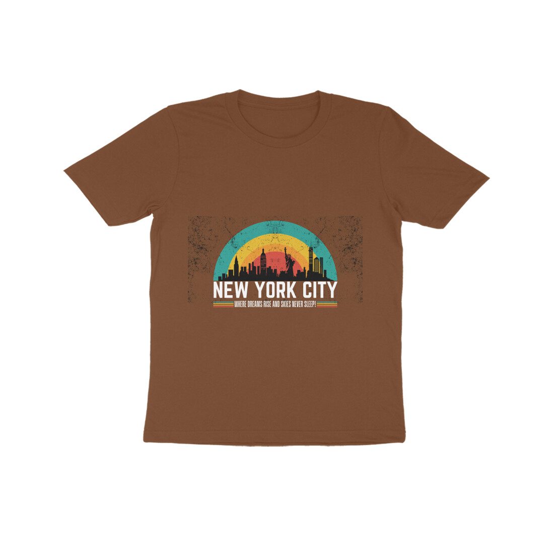 Kids New York City Special T-Shirt quoted Where Dreams Rise and Skies Never Sleep - Fashion Greet