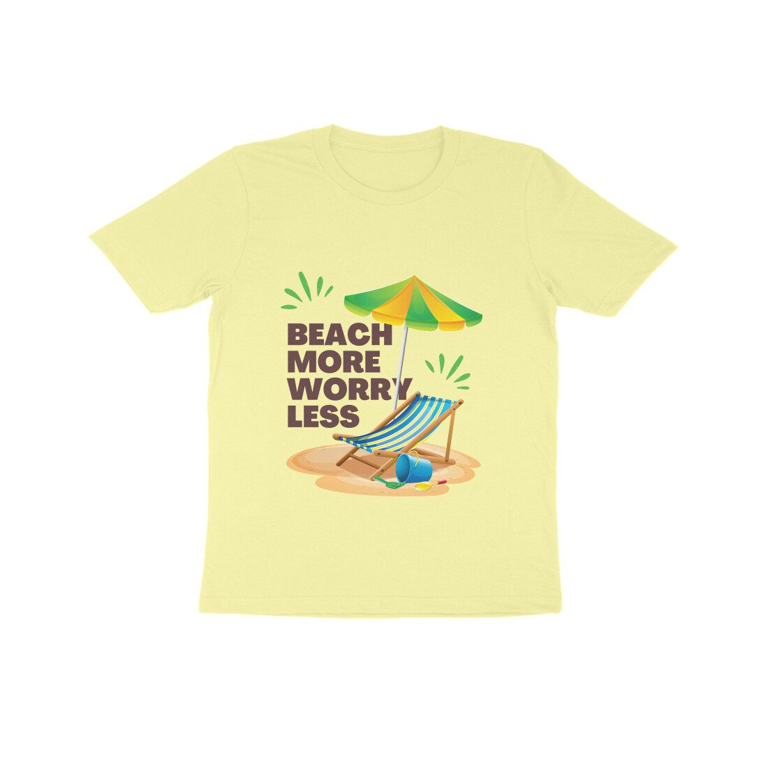 Kids Beach More Worry Less Casual T-Shirt - Fashion Greet Kids Beach More Worry Less Casual T-Shirt - Fashion Greet