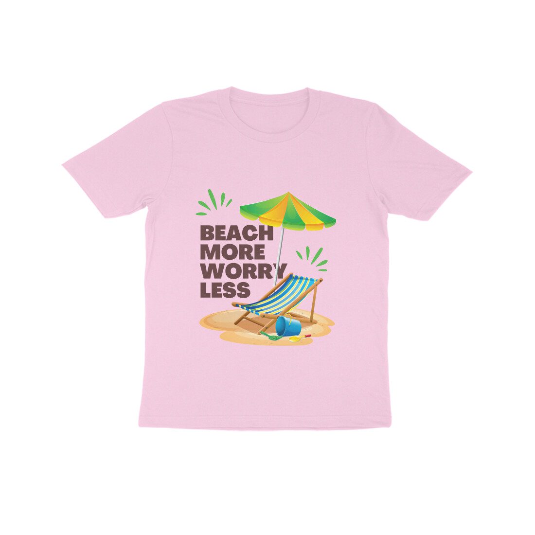Kids Beach More Worry Less Casual T-Shirt - Fashion Greet Kids Beach More Worry Less Casual T-Shirt - Fashion Greet