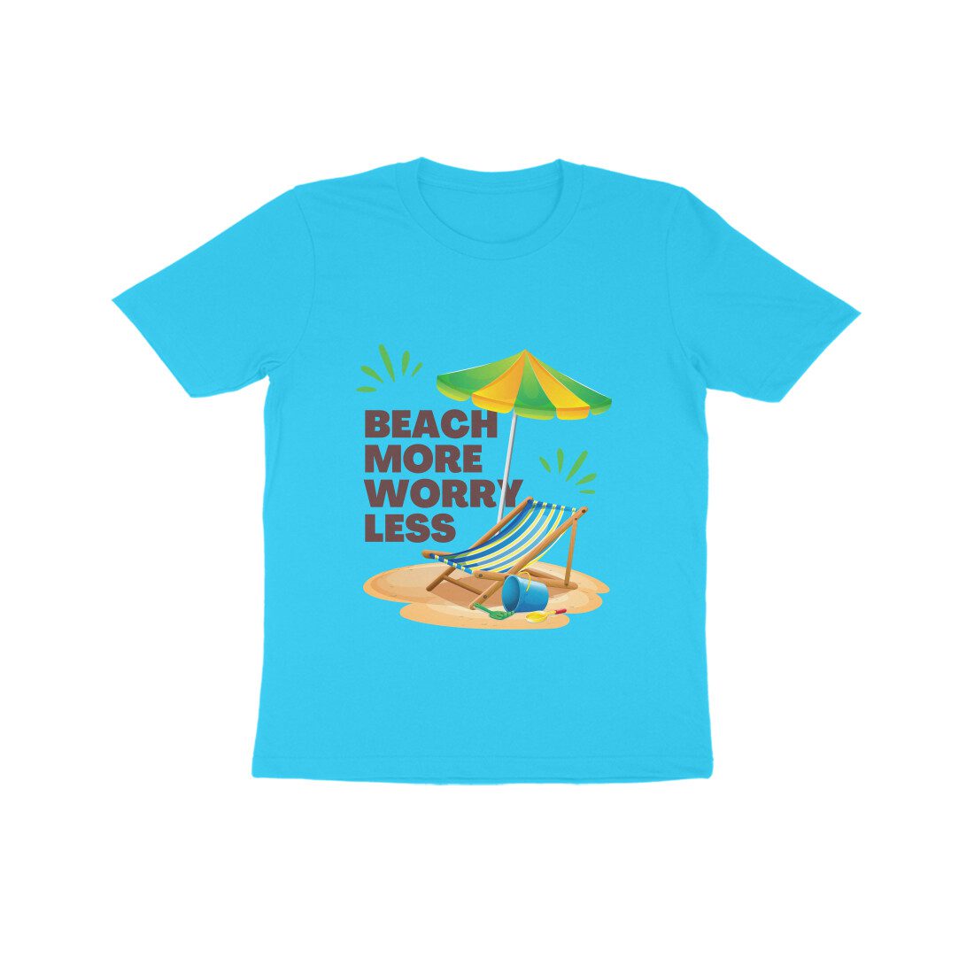 Kids Beach More Worry Less Casual T-Shirt - Fashion Greet Kids Beach More Worry Less Casual T-Shirt - Fashion Greet