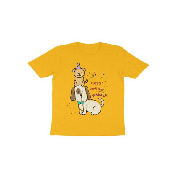 Toddlers Puppy Themed Happy Birthday T-Shirt