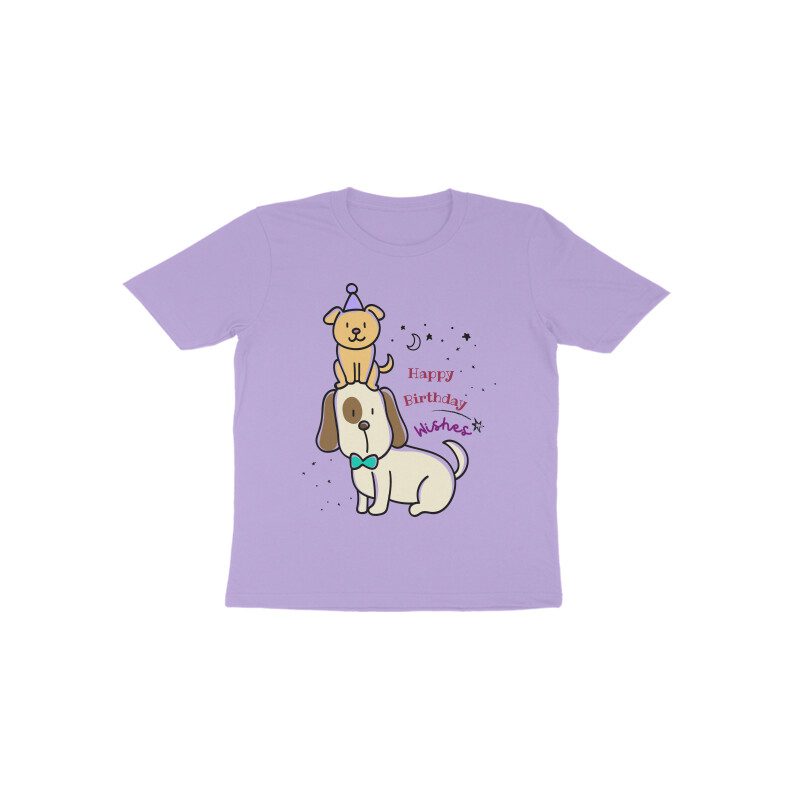 Toddlers Puppy Themed Happy Birthday T-Shirt - Fashion Greet