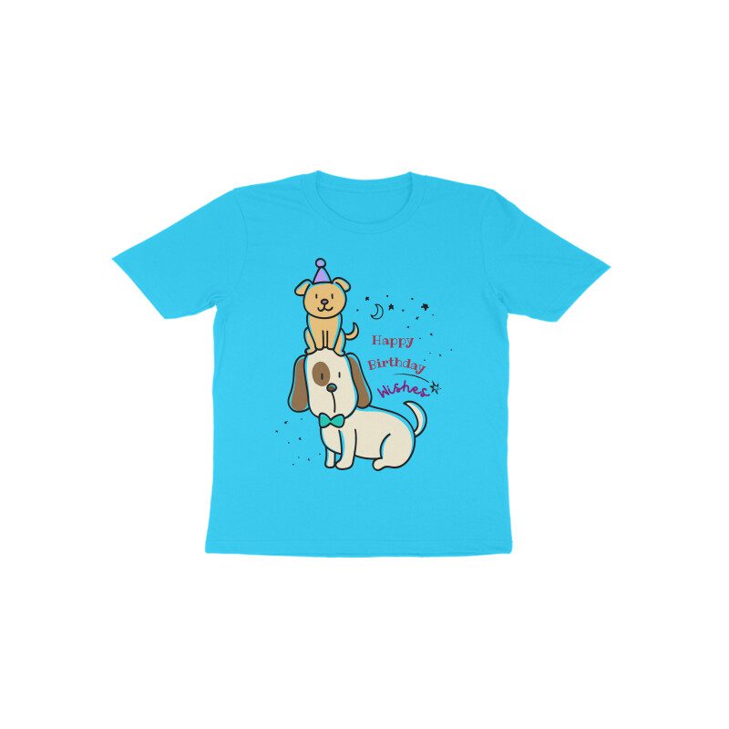 Toddlers Puppy Themed Happy Birthday T-Shirt - Fashion Greet