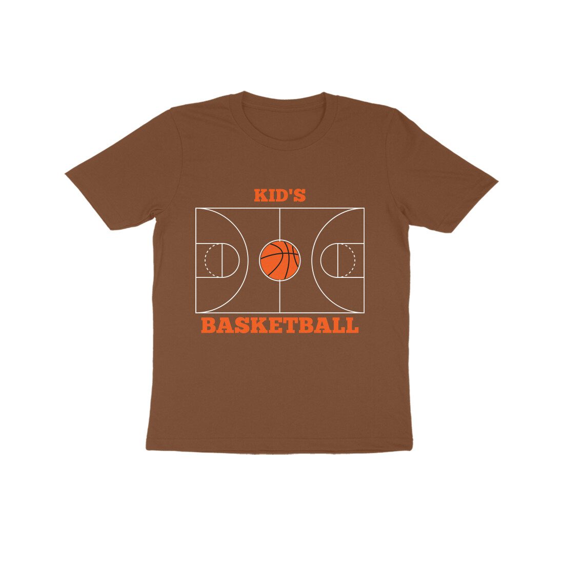 Kids Basketball Court Illustration T-Shirt - Fashion Greet