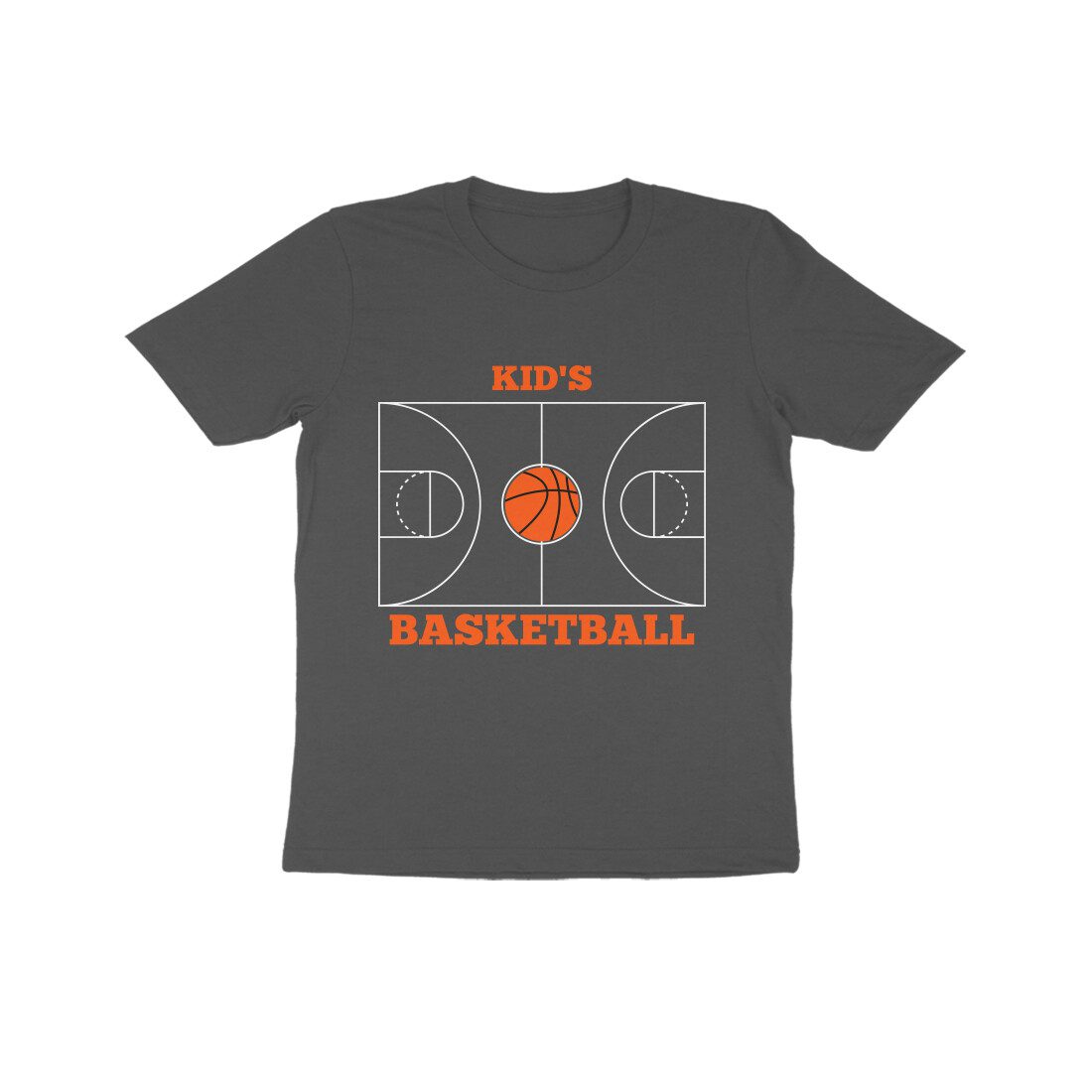 Kids Basketball Court Illustration T-Shirt - Fashion Greet