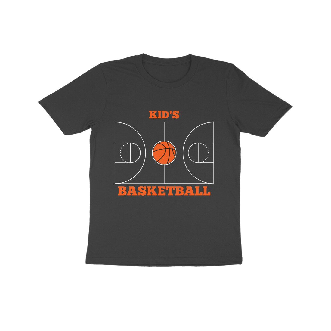 Kids Basketball Court Illustration T-Shirt - Fashion Greet