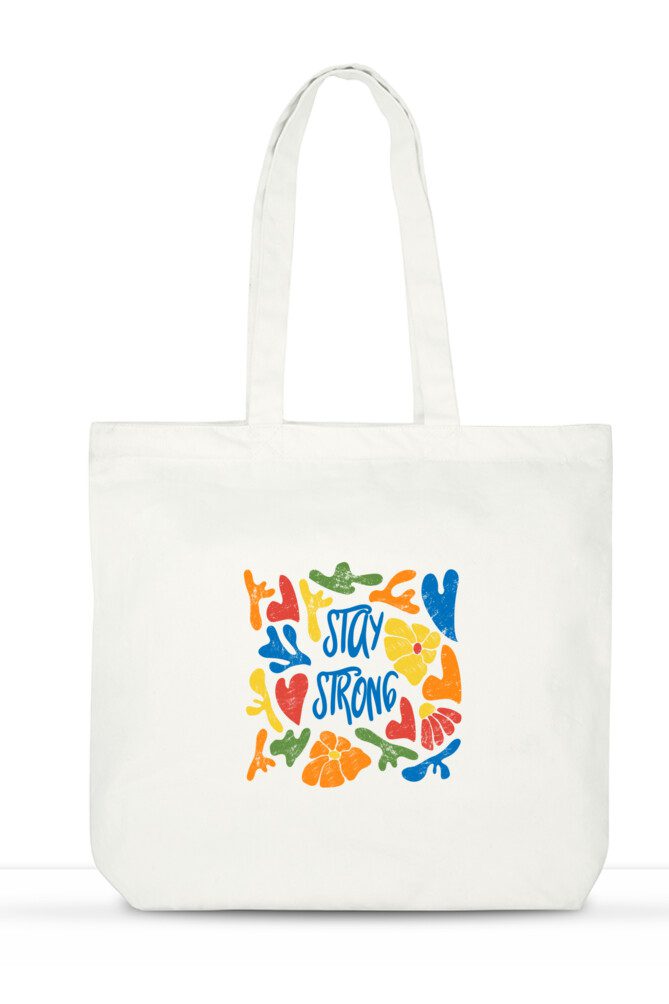 Multipurpose Laptop Tote Bag quoted Stay Strong - Fashion Greet