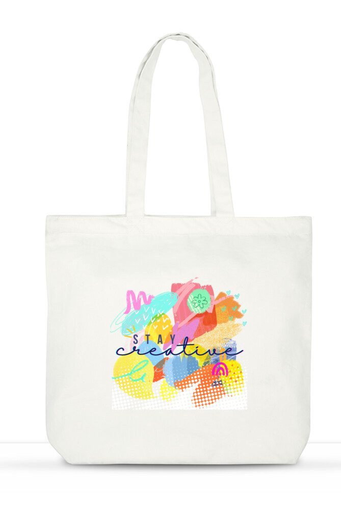 Multipurpose Laptop Tote Bag quoted Stay Creative - Fashion Greet