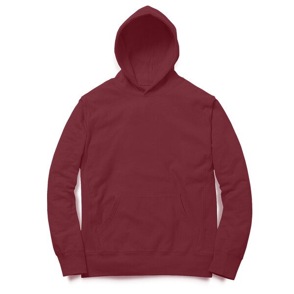 Adult Hoodies Dark Multicolors Plain Non-Zipped